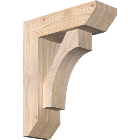 Ekena Millwork Westlake Slat Smooth Bracket w/ Offset Brace, Douglas Fir, 5 1/2"W x 16"D x 20"H BKT0604X16X20WTL06SDF